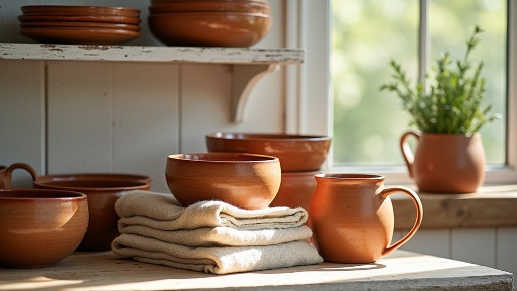 accessible protected daily use pottery storage