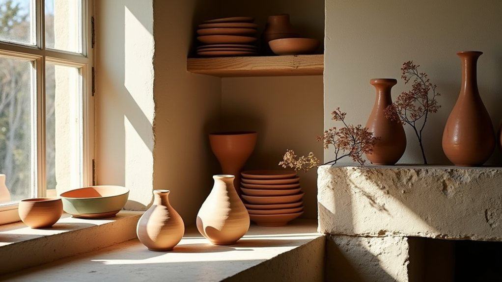 handmade ceramics display ideas at home