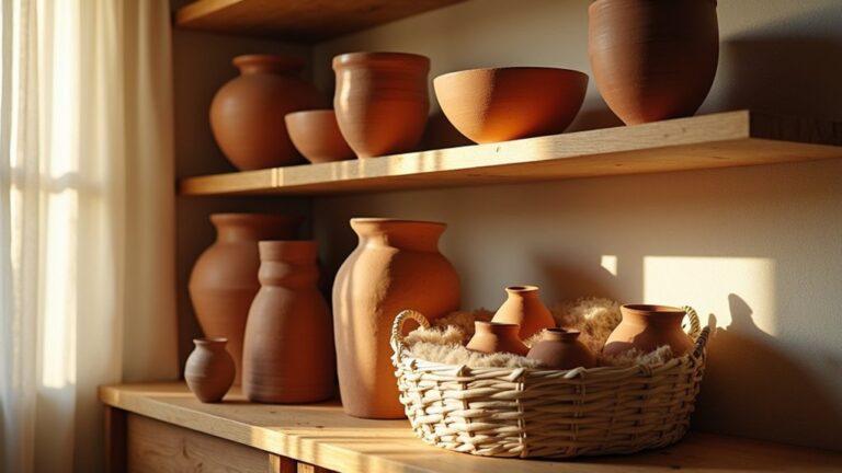 storing handmade pottery safely across generations